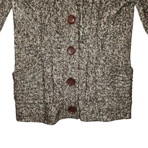 Michael Kors Women Brown Cotton Collared Button Knitted Cardigan Sweater Size M - Picture 7 of 8
